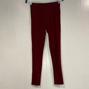 Leggings Jeggings Back Pockets Burgundy Red Size Small